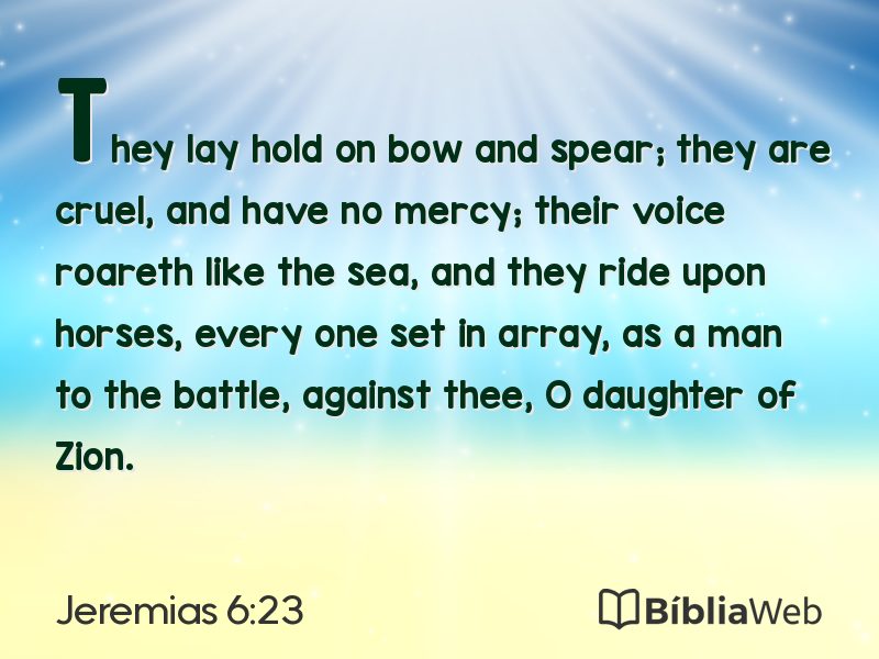 Jeremias 6:23 em imagem para compartilhar