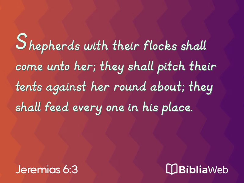 Jeremias 6:3 em imagem para compartilhar