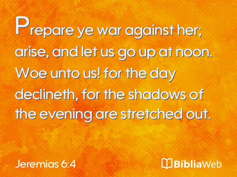 Jeremias 6:4 em imagem para compartilhar