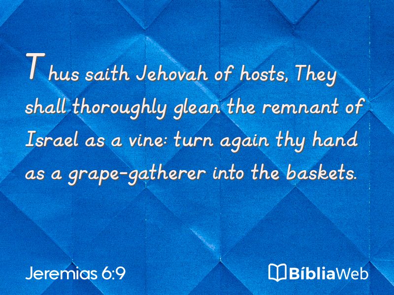 Jeremias 6:9 em imagem para compartilhar
