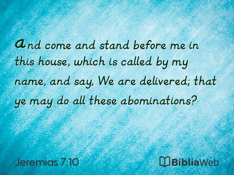 Jeremias 7:10 em imagem para compartilhar