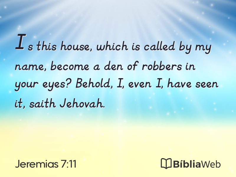 Jeremias 7:11 em imagem para compartilhar