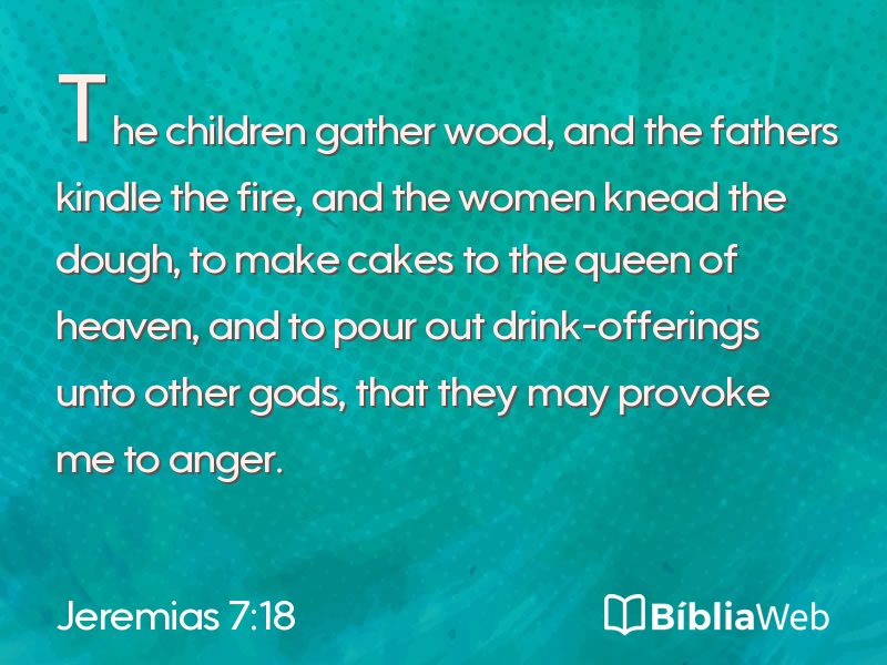 Jeremias 7:18 em imagem para compartilhar