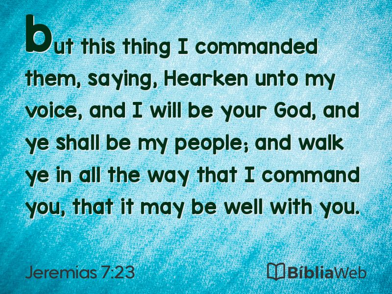Jeremias 7:23 em imagem para compartilhar