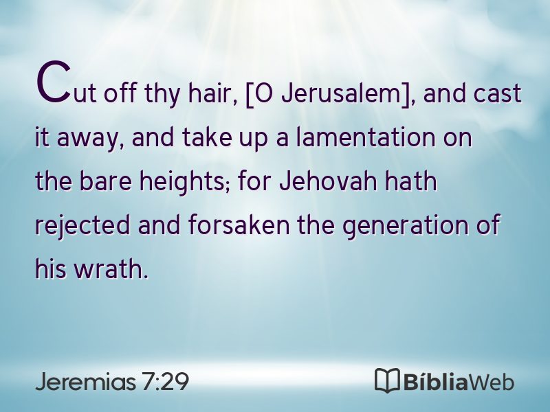 Jeremias 7:29 em imagem para compartilhar