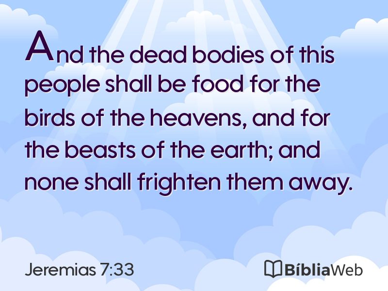 Jeremias 7:33 em imagem para compartilhar