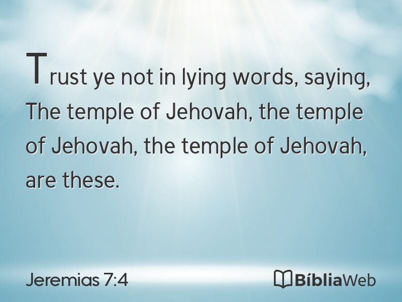 Jeremias 7:4 em imagem para compartilhar