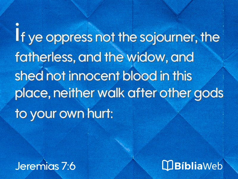 Jeremias 7:6 em imagem para compartilhar