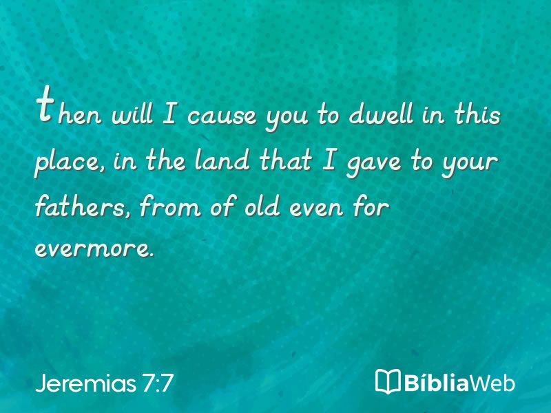 Jeremias 7:7 em imagem para compartilhar