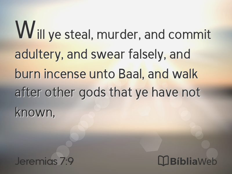 Jeremias 7:9 em imagem para compartilhar
