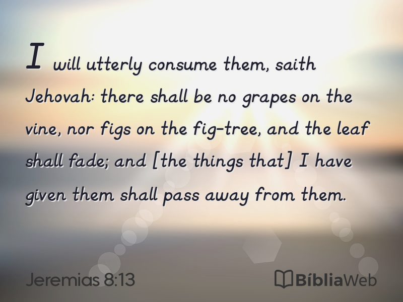 Jeremias 8:13 em imagem para compartilhar