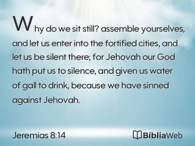 Jeremias 8:14 em imagem para compartilhar