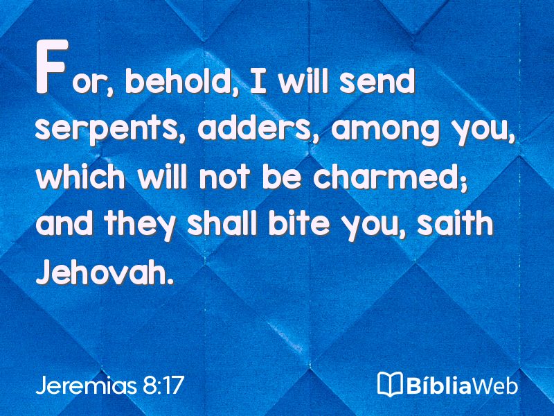 Jeremias 8:17 em imagem para compartilhar