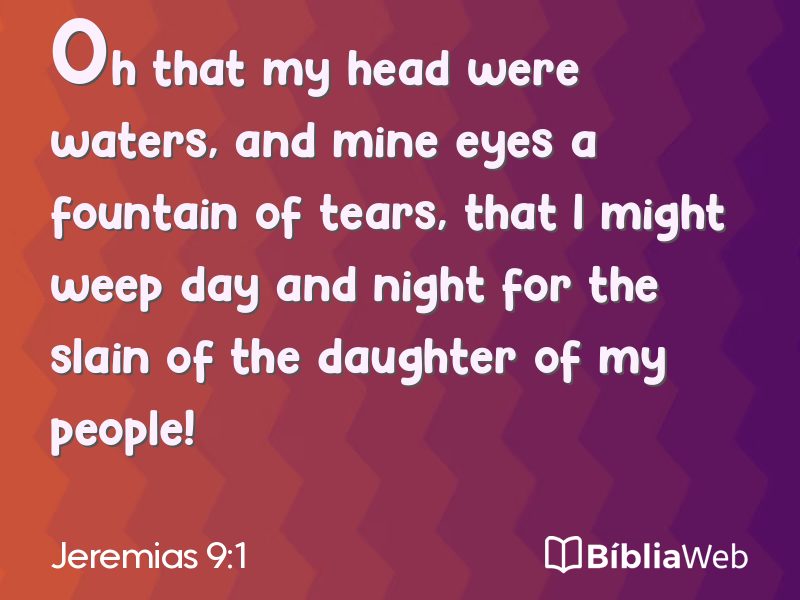 Jeremias 9:1 em imagem para compartilhar