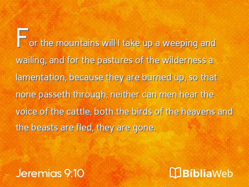 Jeremias 9:10 em imagem para compartilhar