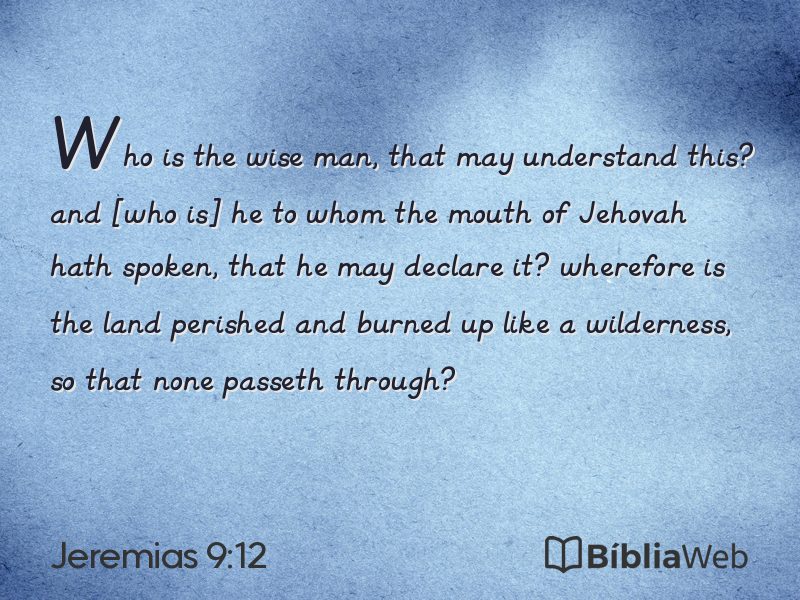 Jeremias 9:12 em imagem para compartilhar