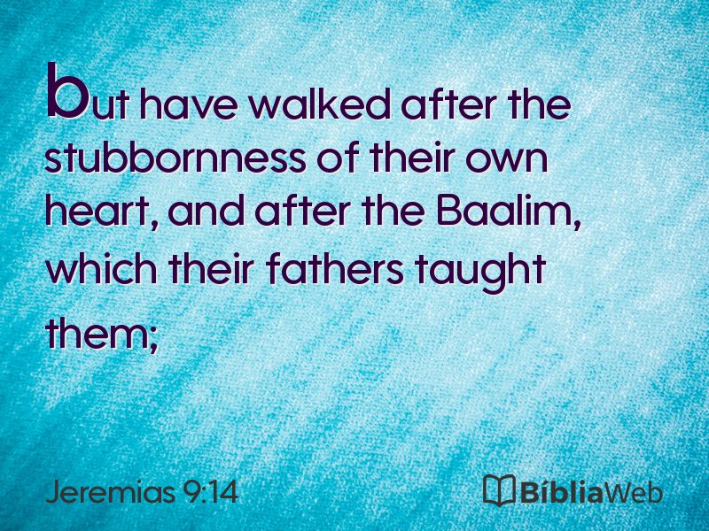 Jeremias 9:14 em imagem para compartilhar