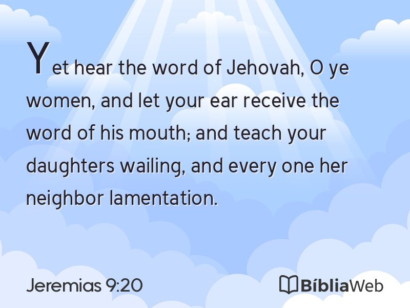 Jeremias 9:20 em imagem para compartilhar