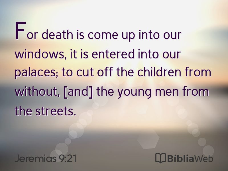 Jeremias 9:21 em imagem para compartilhar