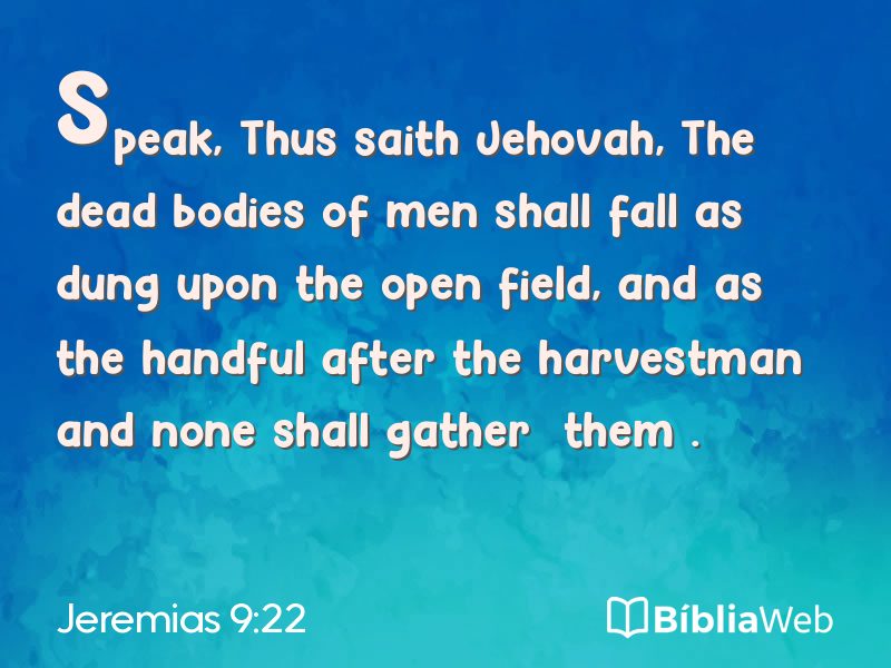 Jeremias 9:22 em imagem para compartilhar