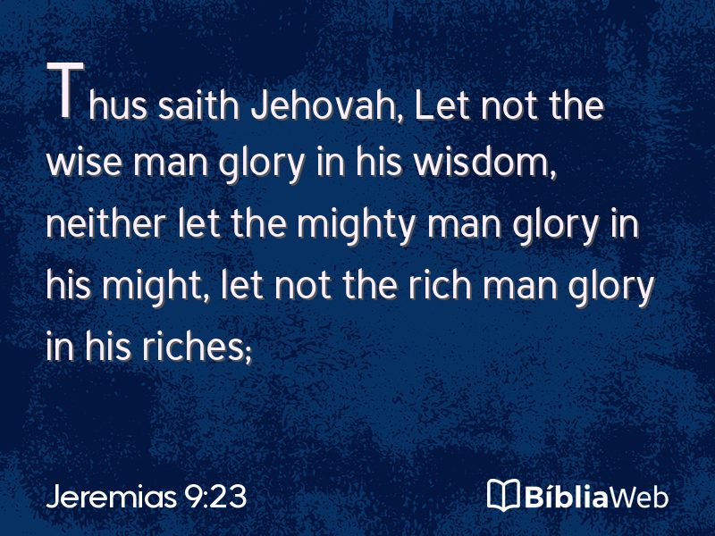Jeremias 9:23 em imagem para compartilhar