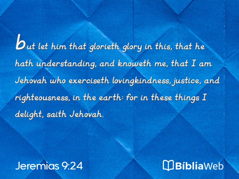 Jeremias 9:24 em imagem para compartilhar