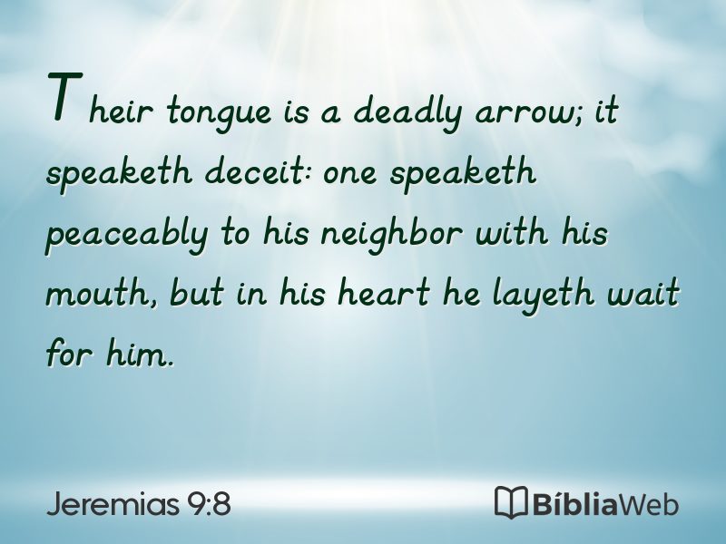 Jeremias 9:8 em imagem para compartilhar