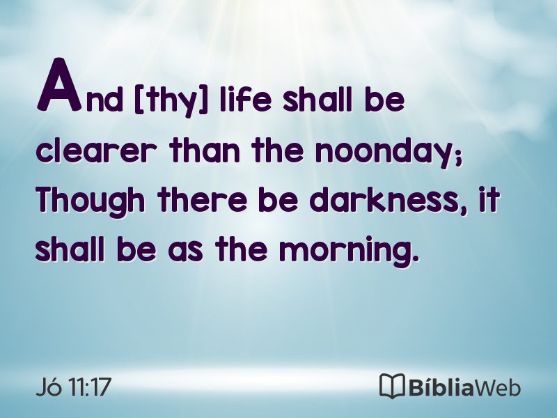Jó 11:17 em imagem para compartilhar