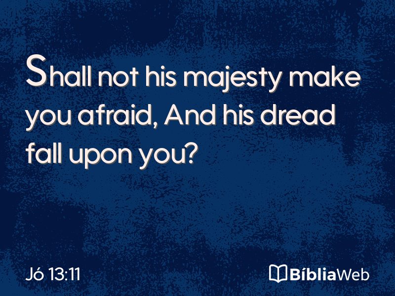 Jó 13:11 em imagem para compartilhar