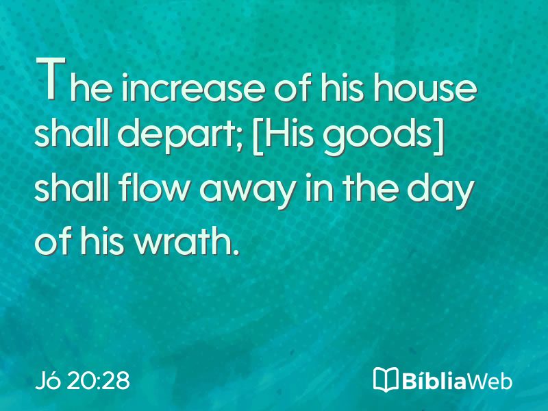 Jó 20:28 em imagem para compartilhar