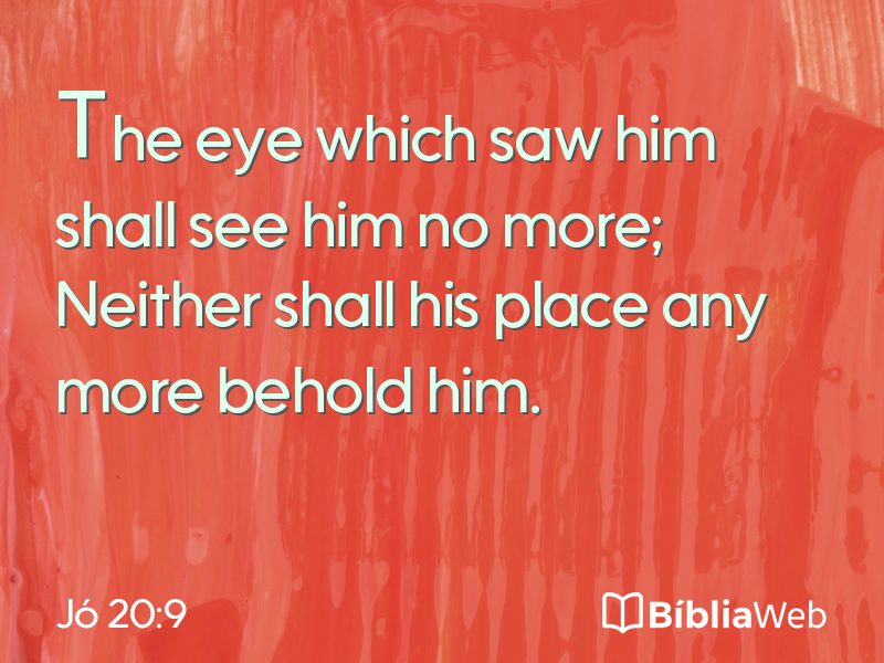 Jó 20:9 em imagem para compartilhar