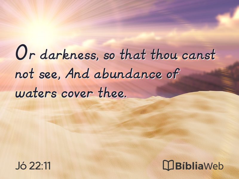 Jó 22:11 em imagem para compartilhar