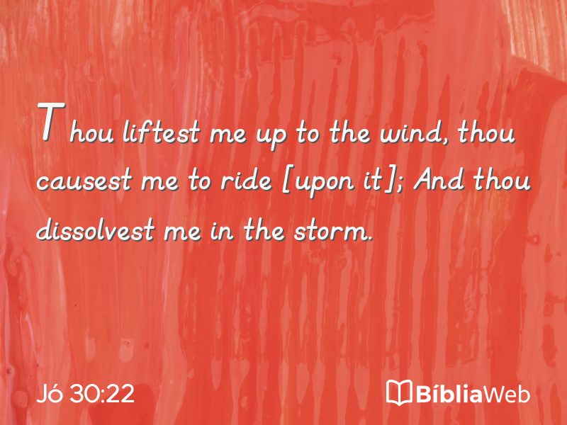 Jó 30:22 em imagem para compartilhar