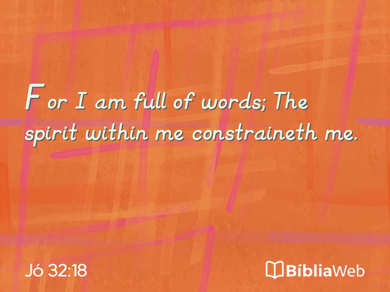 Jó 32:18 em imagem para compartilhar