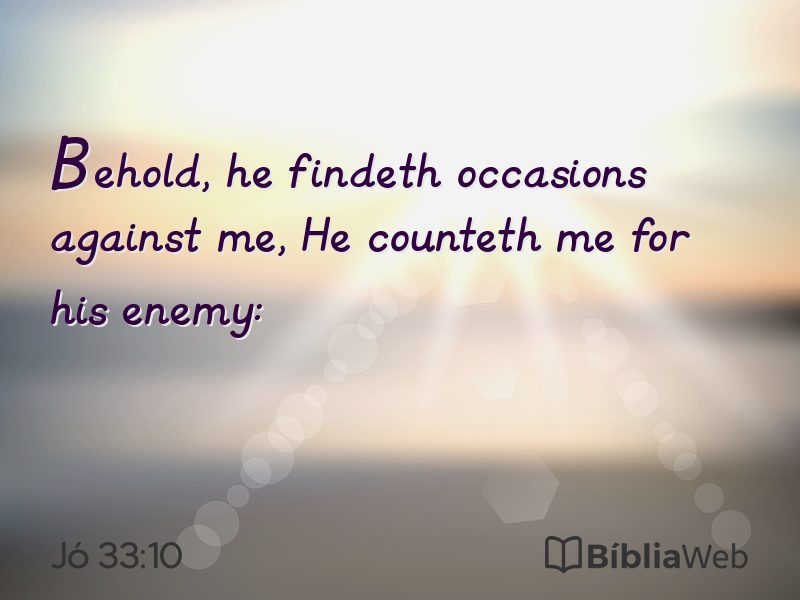 Jó 33:10 em imagem para compartilhar
