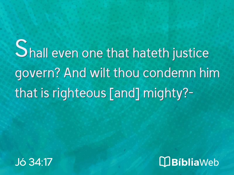 Jó 34:17 em imagem para compartilhar