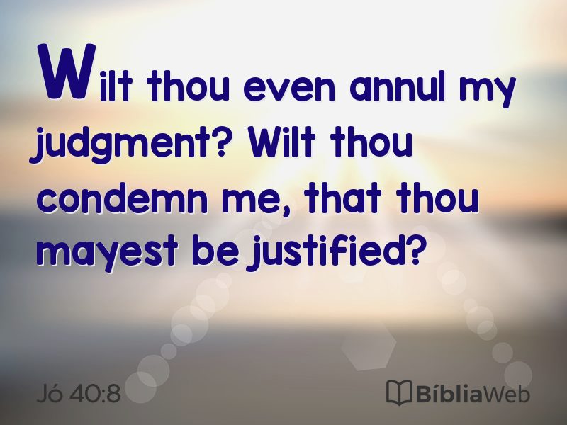 Jó 40:8 em imagem para compartilhar