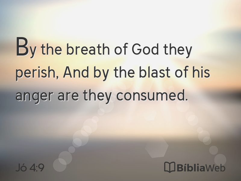 Jó 4:9 em imagem para compartilhar