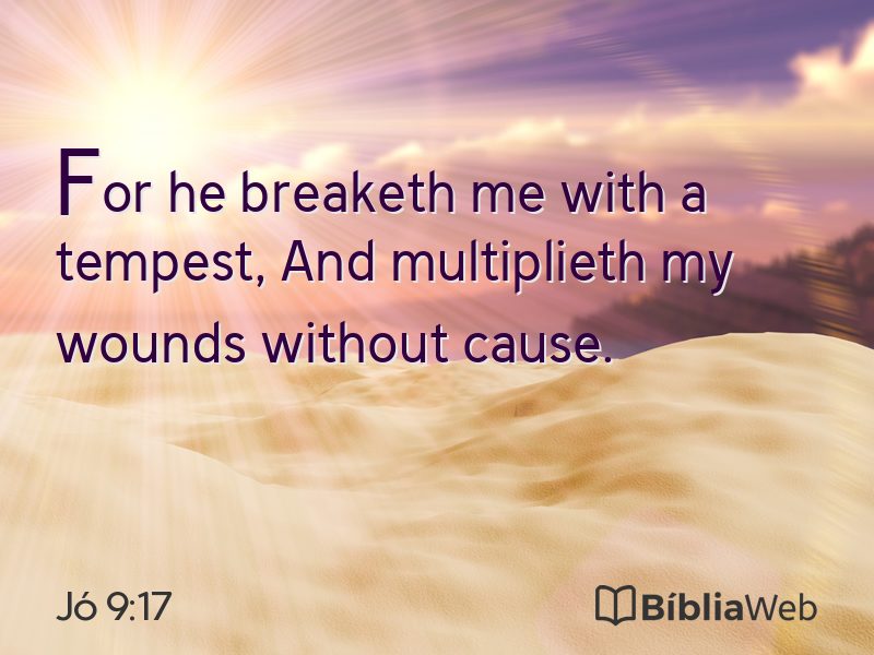 Jó 9:17 em imagem para compartilhar