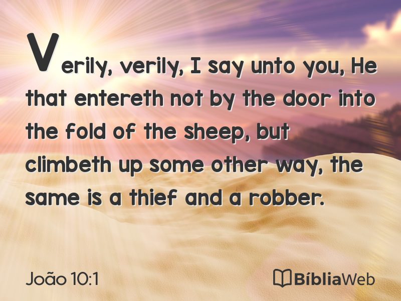 João 10:1 em imagem para compartilhar