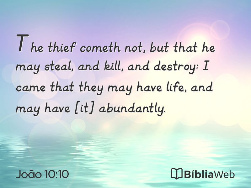 João 10:10 em imagem para compartilhar