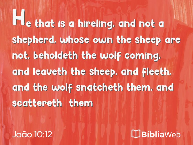 João 10:12 em imagem para compartilhar