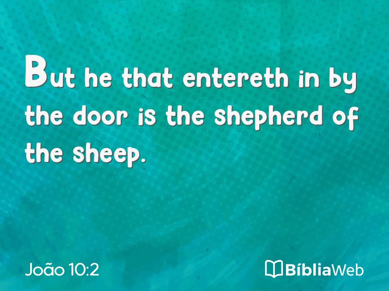João 10:2 em imagem para compartilhar