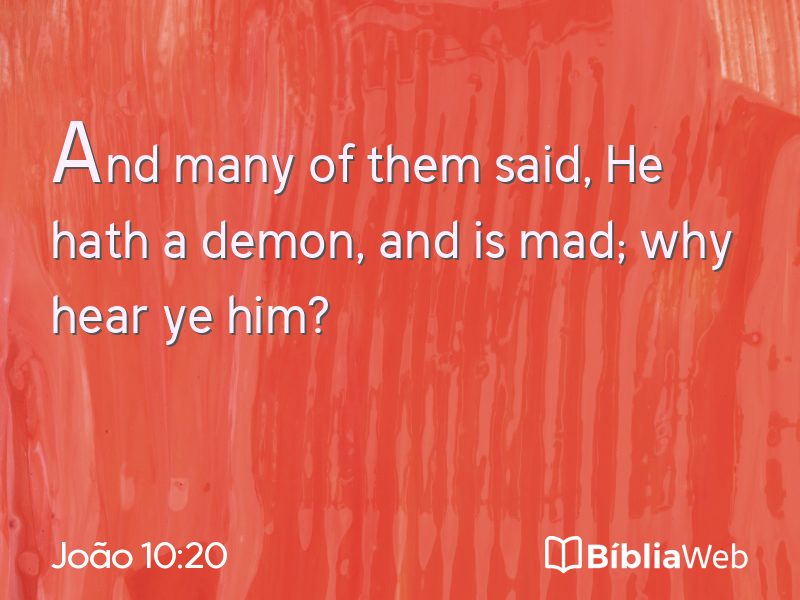 João 10:20 em imagem para compartilhar