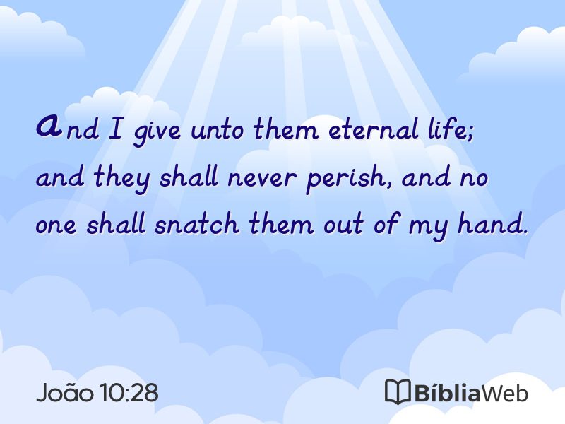 João 10:28 em imagem para compartilhar