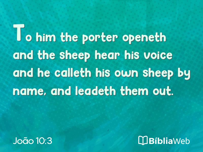 João 10:3 em imagem para compartilhar
