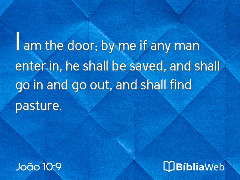 João 10:9 em imagem para compartilhar
