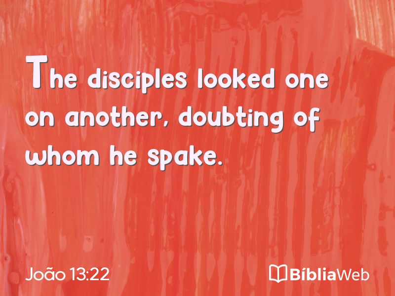 João 13:22 em imagem para compartilhar