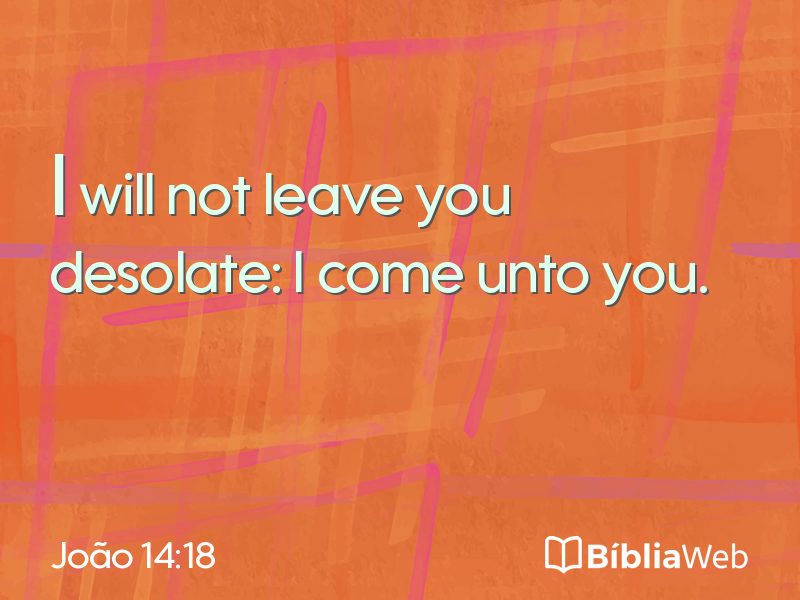 João 14:18 em imagem para compartilhar