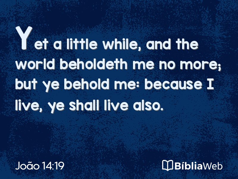 João 14:19 em imagem para compartilhar